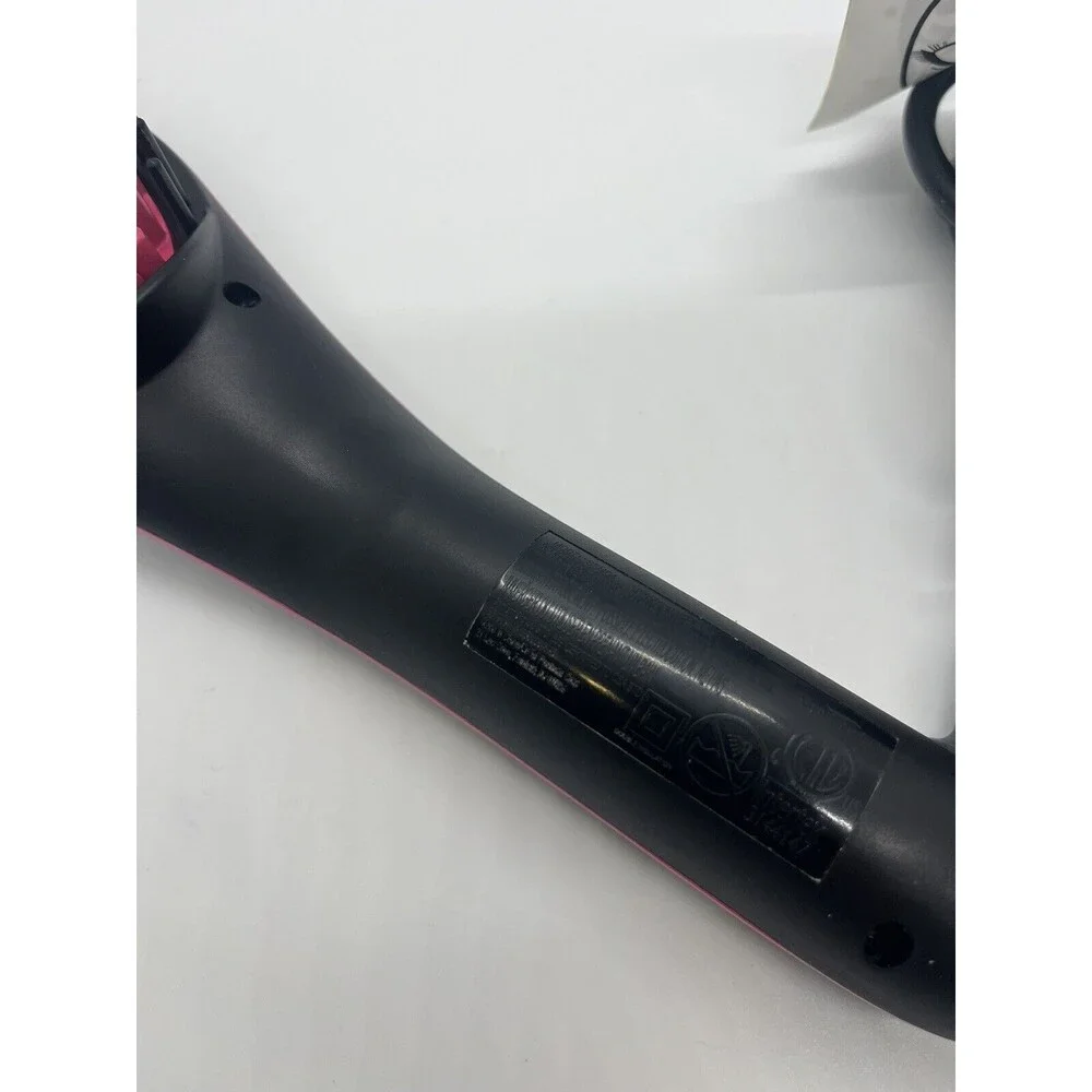 Simply Straight Ceramic Hair Straightener Brush LCD Display -Temp Control Pink